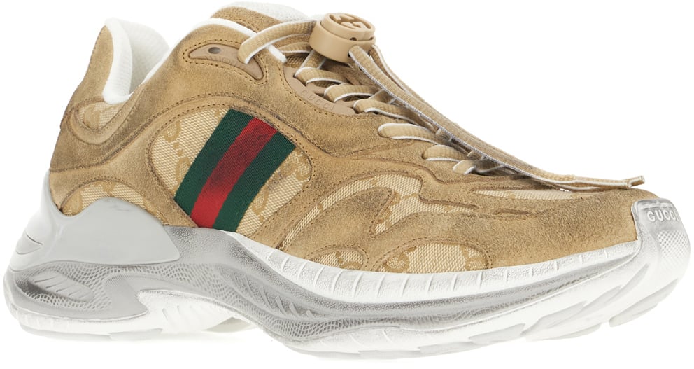 Gucci Cappuccino suede 2.0 sneakers Bruin