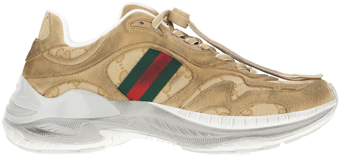 Gucci Cappuccino suede 2.0 sneakers Bruin