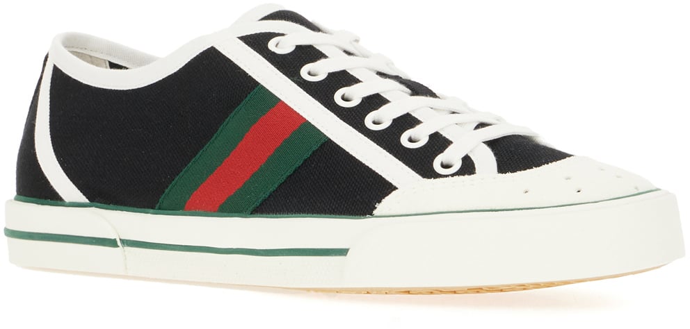 Gucci Gucci Black canvas Tennis 1977 sneakers Zwart