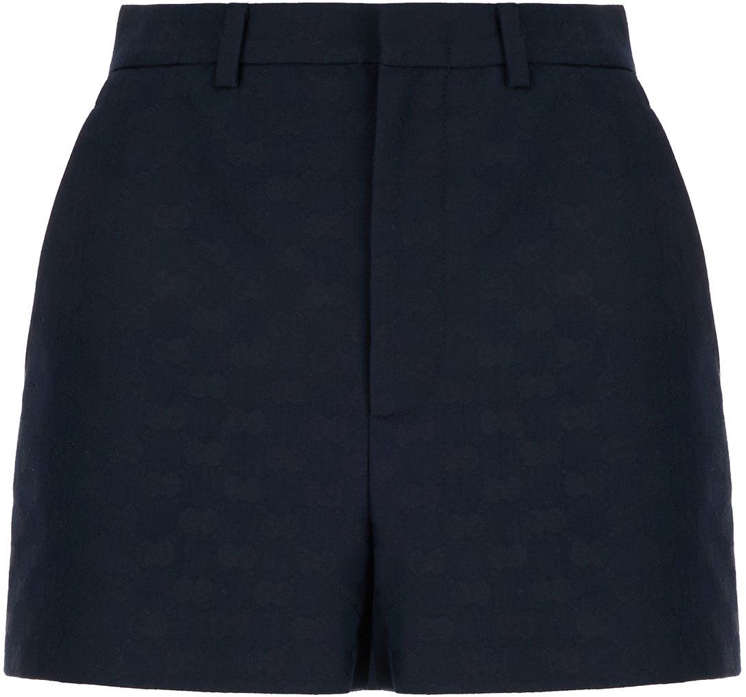 Gucci Gucci Midnight blue polyester blend shorts Blauw