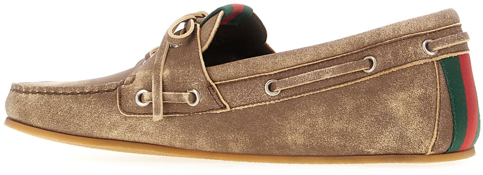Gucci Gucci Brown leather loafers Bruin