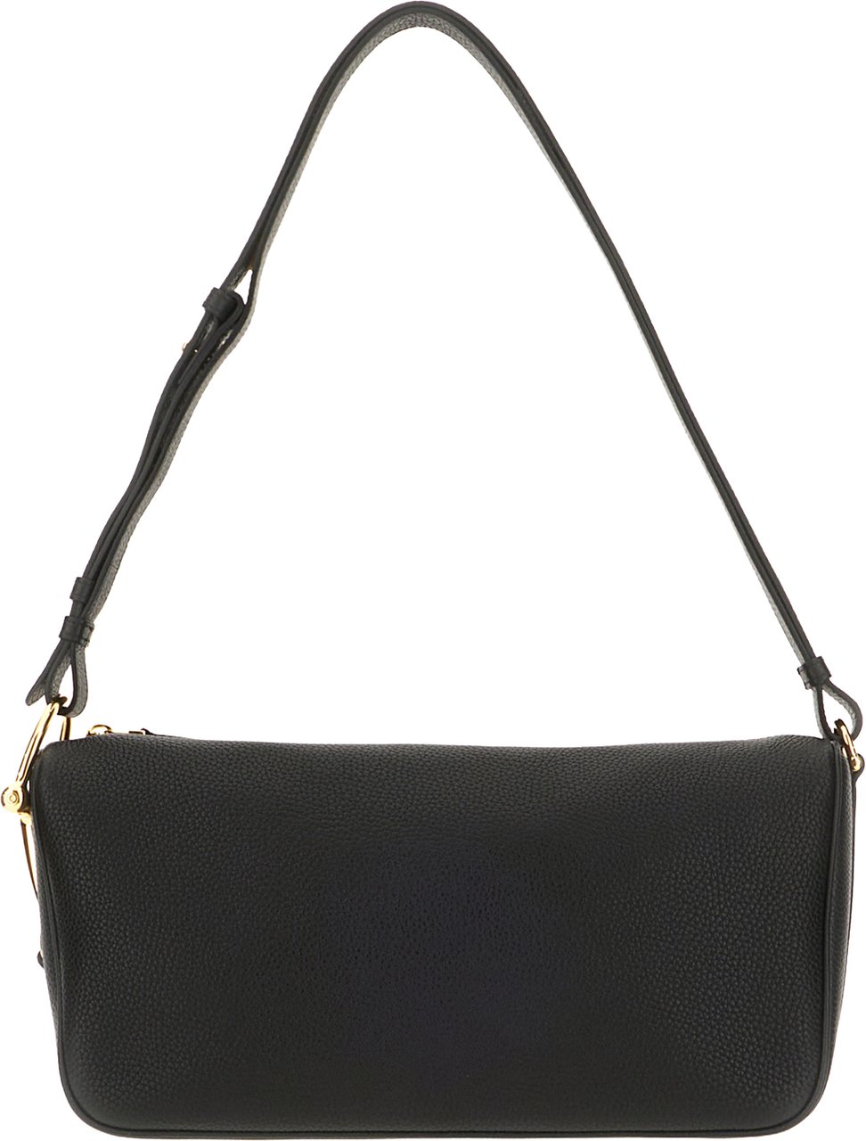 Gucci Black leather medium Gucci Half Horsebit shoulder bag Zwart