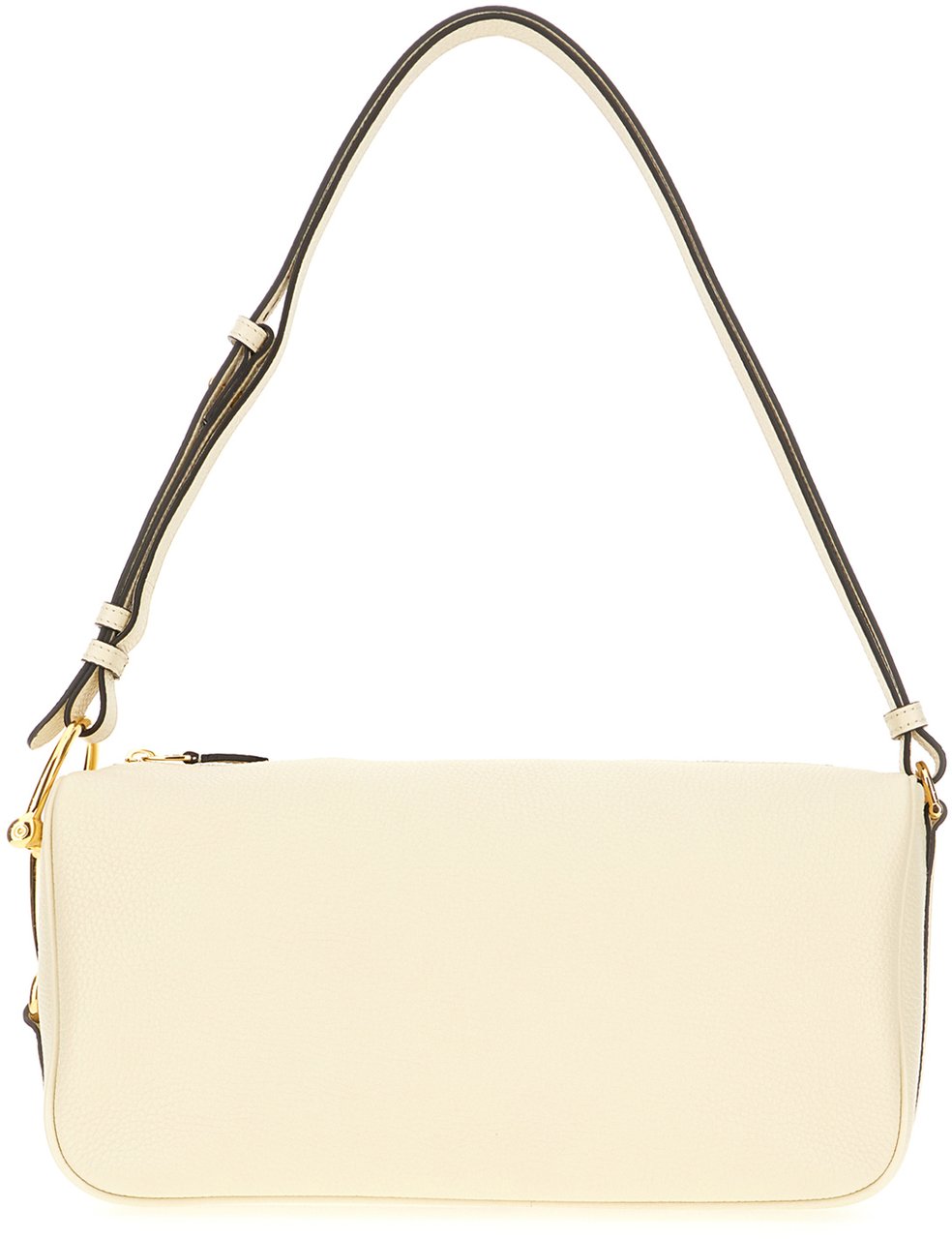 Gucci Gucci Ivory leather medium Gucci Half Horsebit shoulder bag Neutraal