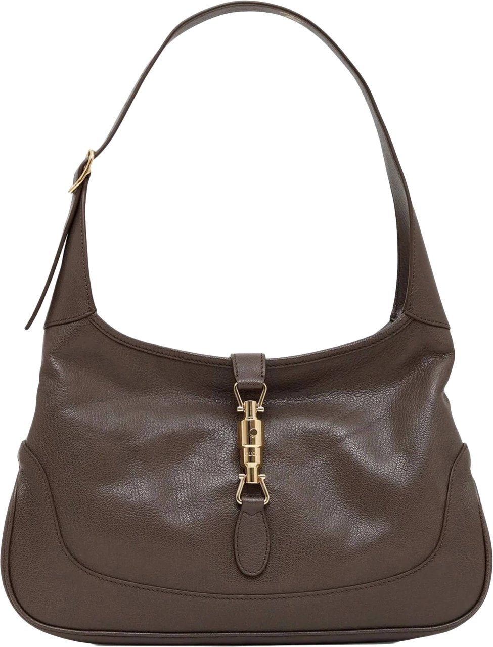 Gucci Brown Jackie 1961 Leather Bag Grijs