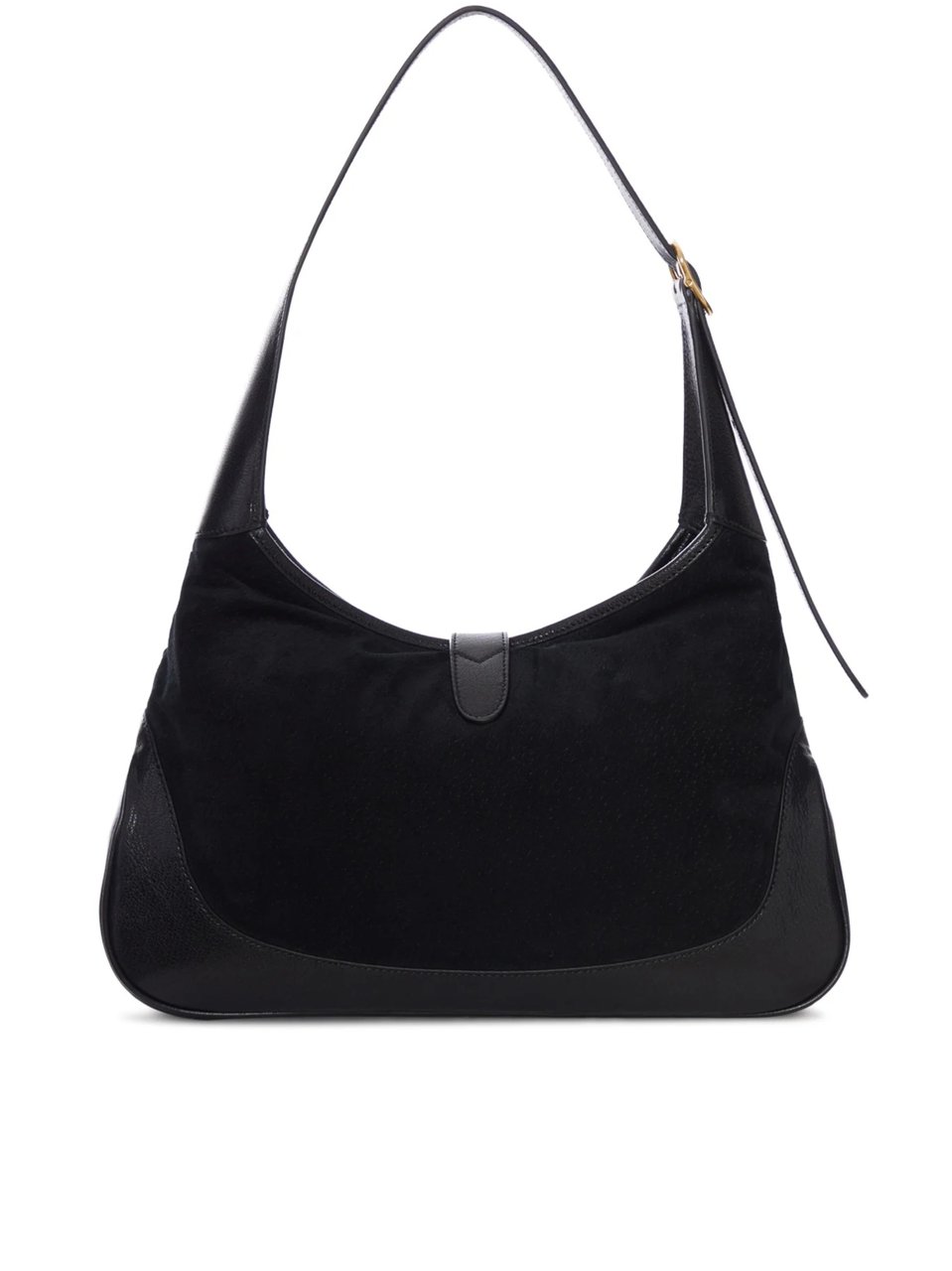 Gucci Black Jackie 1961 Suede Shoulder Bag Zwart