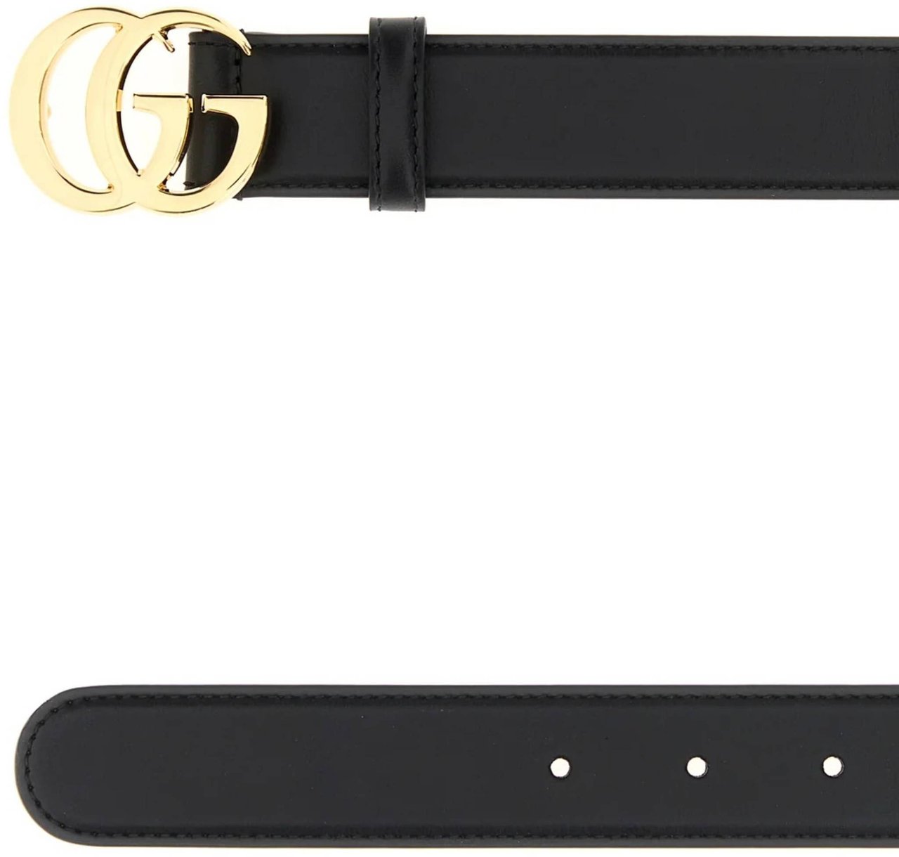 Gucci Black Belt W.30 Leather Accessory Zwart