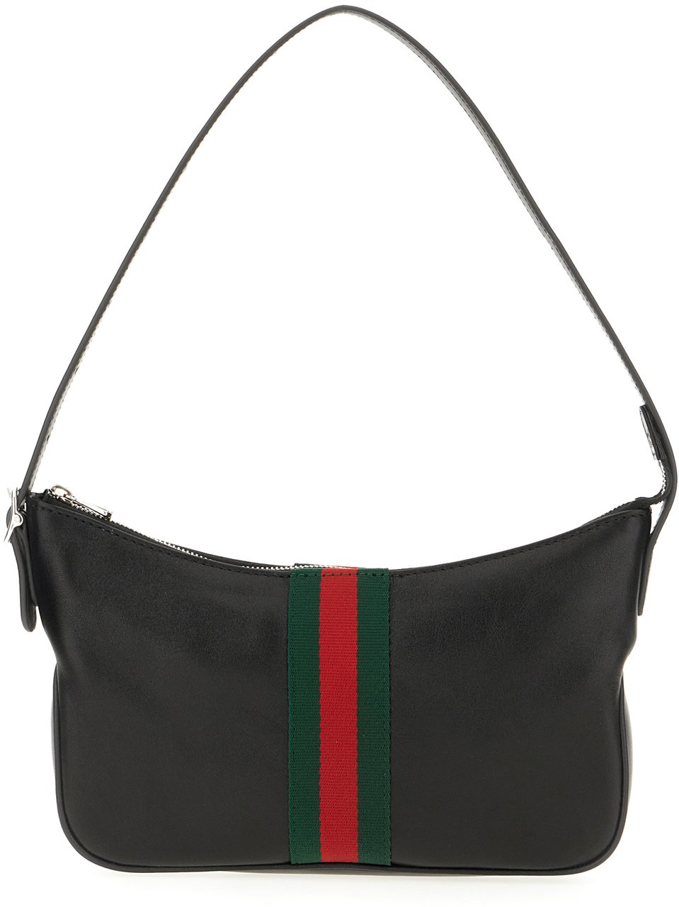 Gucci Gucci Black leather small Lunetta shoulder bag Zwart