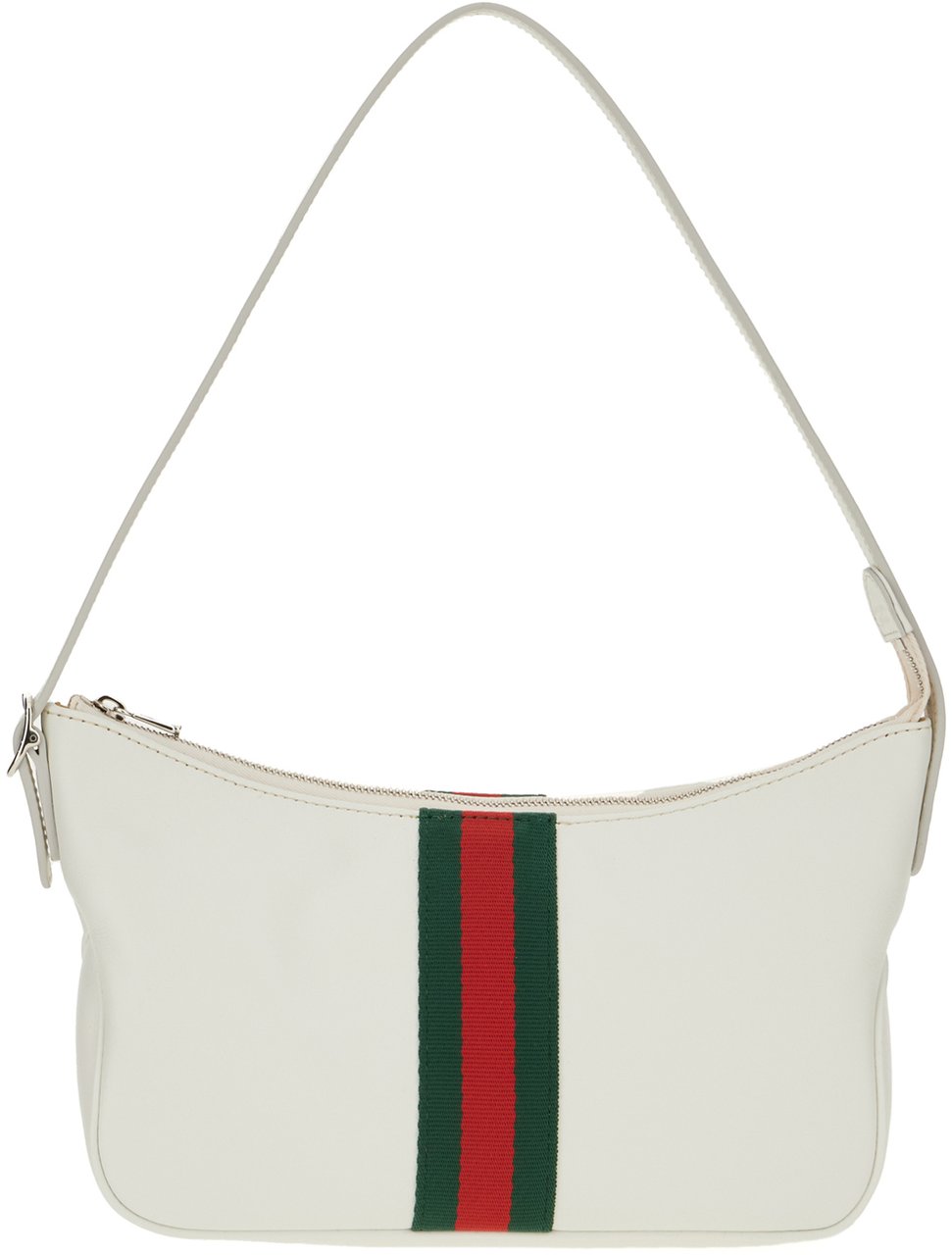 Gucci Gucci White leather small Lunetta shoulder bag Wit