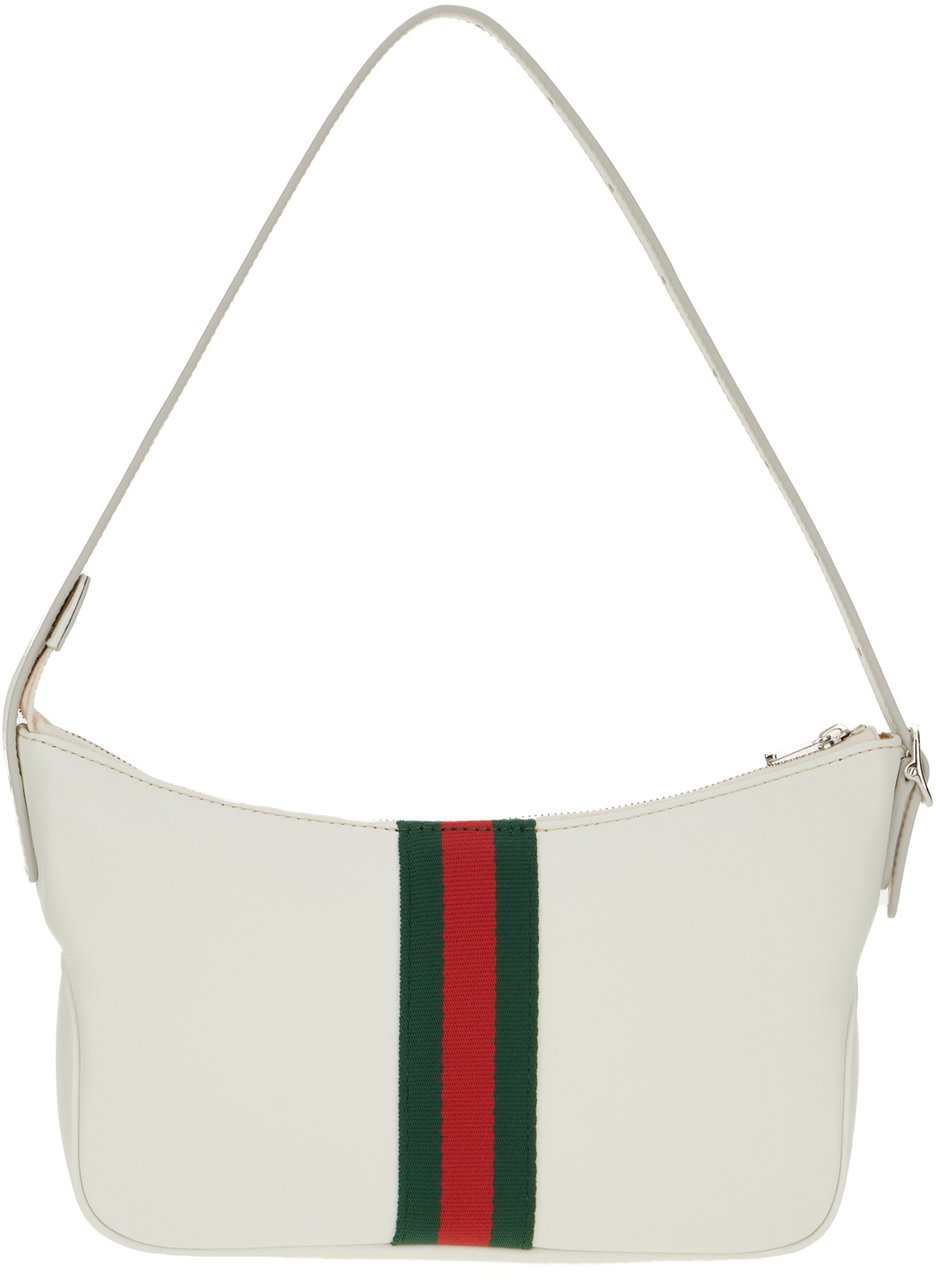 Gucci White leather small Lunetta shoulder bag Wit