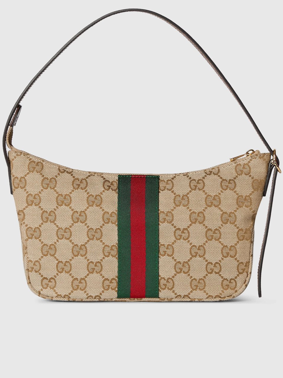 Gucci Beige Canvas Crossbody Bag with Monogram Pattern Neutraal