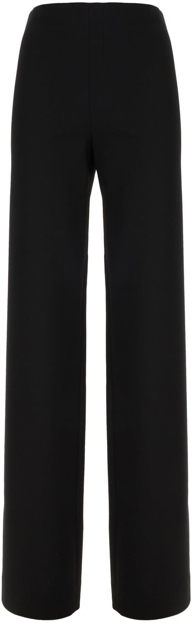 Gucci Black stretch wool blend wide-leg pant Zwart