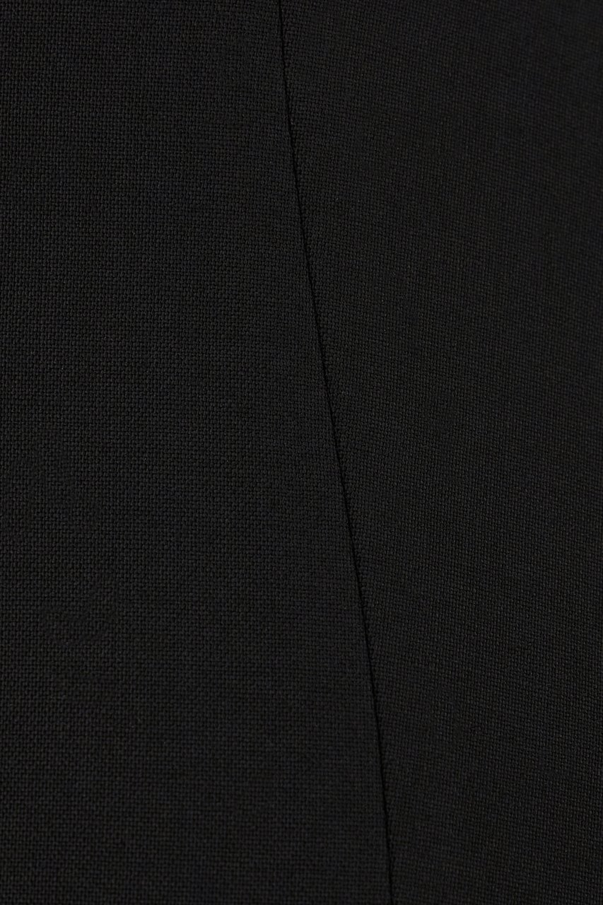 Gucci Black stretch wool blend wide-leg pant Zwart