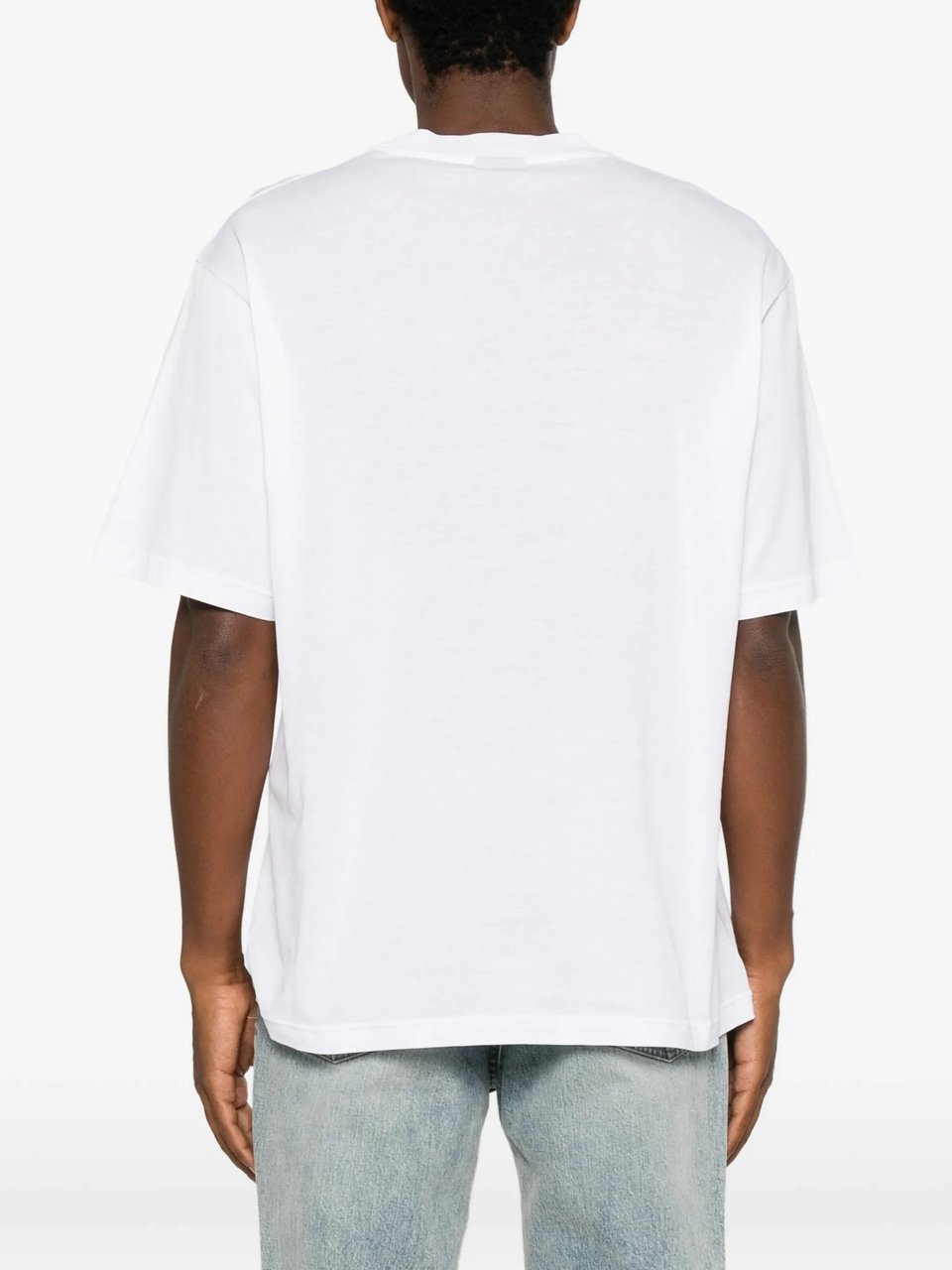 Gucci White Crewneck Vertical Stripe Cotton T-Shirt Wit