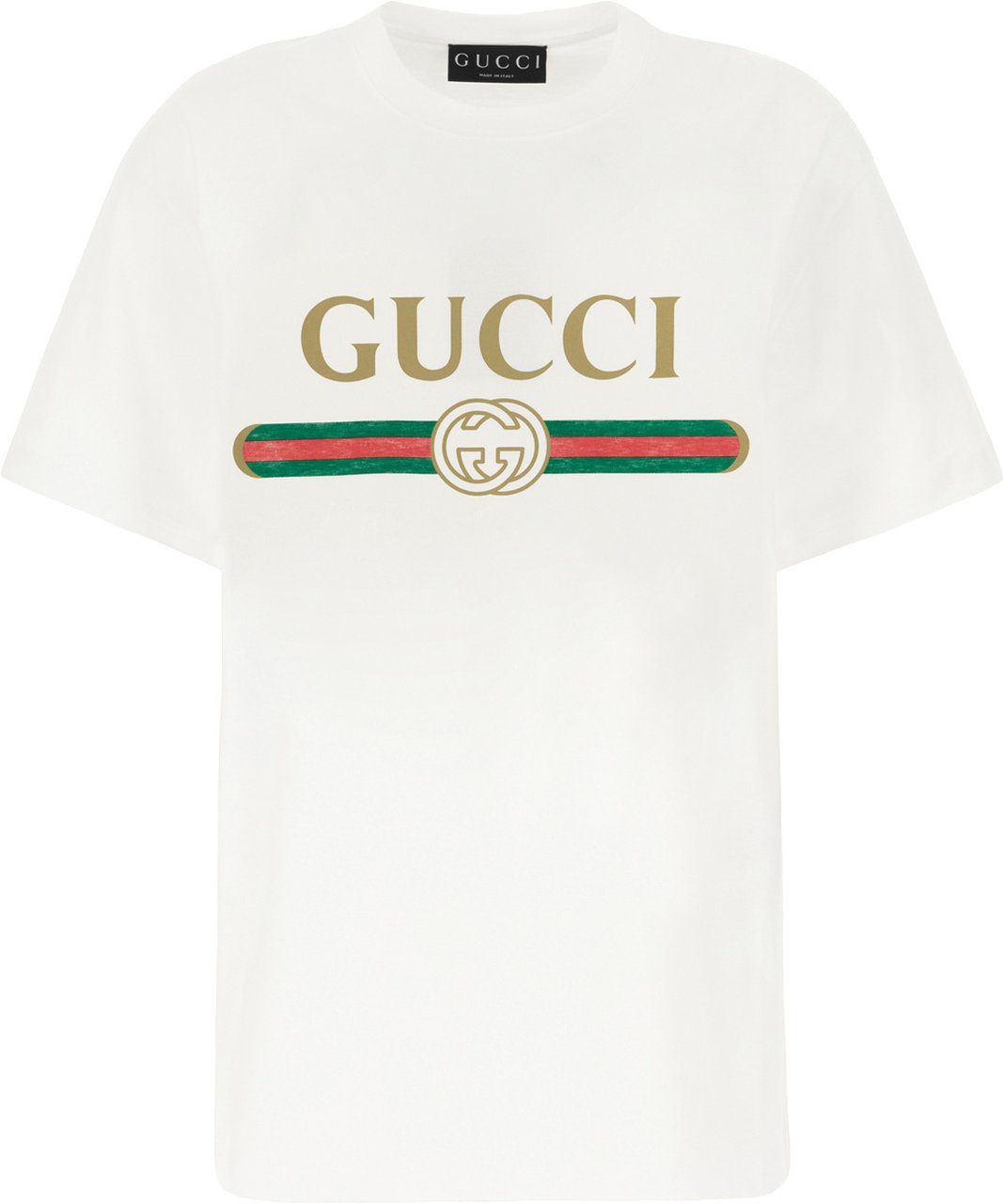 Gucci Ivory cotton blend t-shirt Neutraal