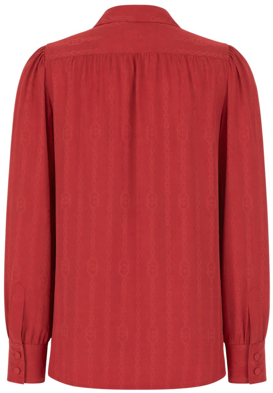 Gucci Red silk blouse Rood