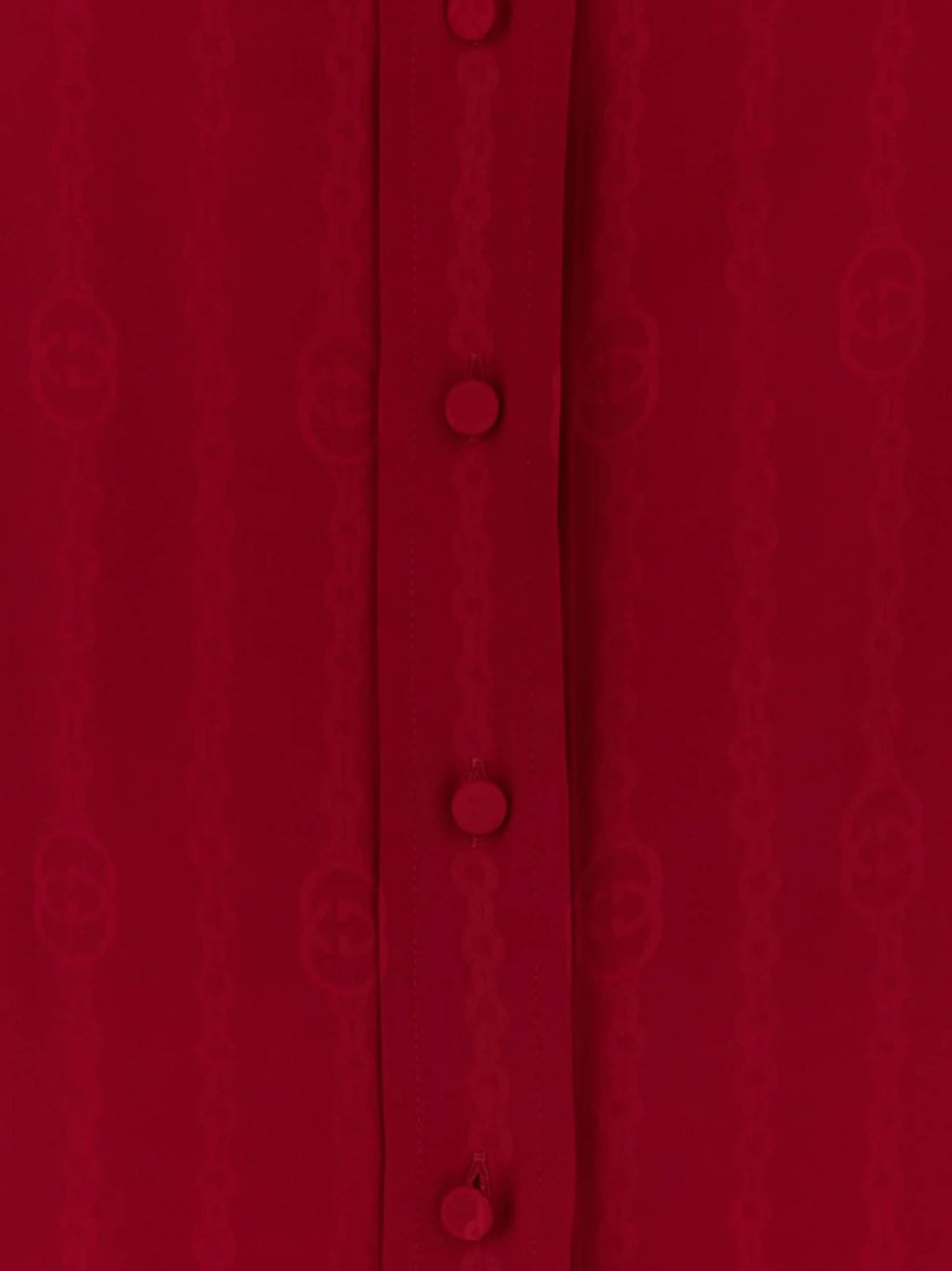 Gucci Red Shirt Satin Blouse Rood
