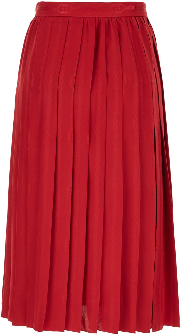 Gucci Red twill skirt Rood