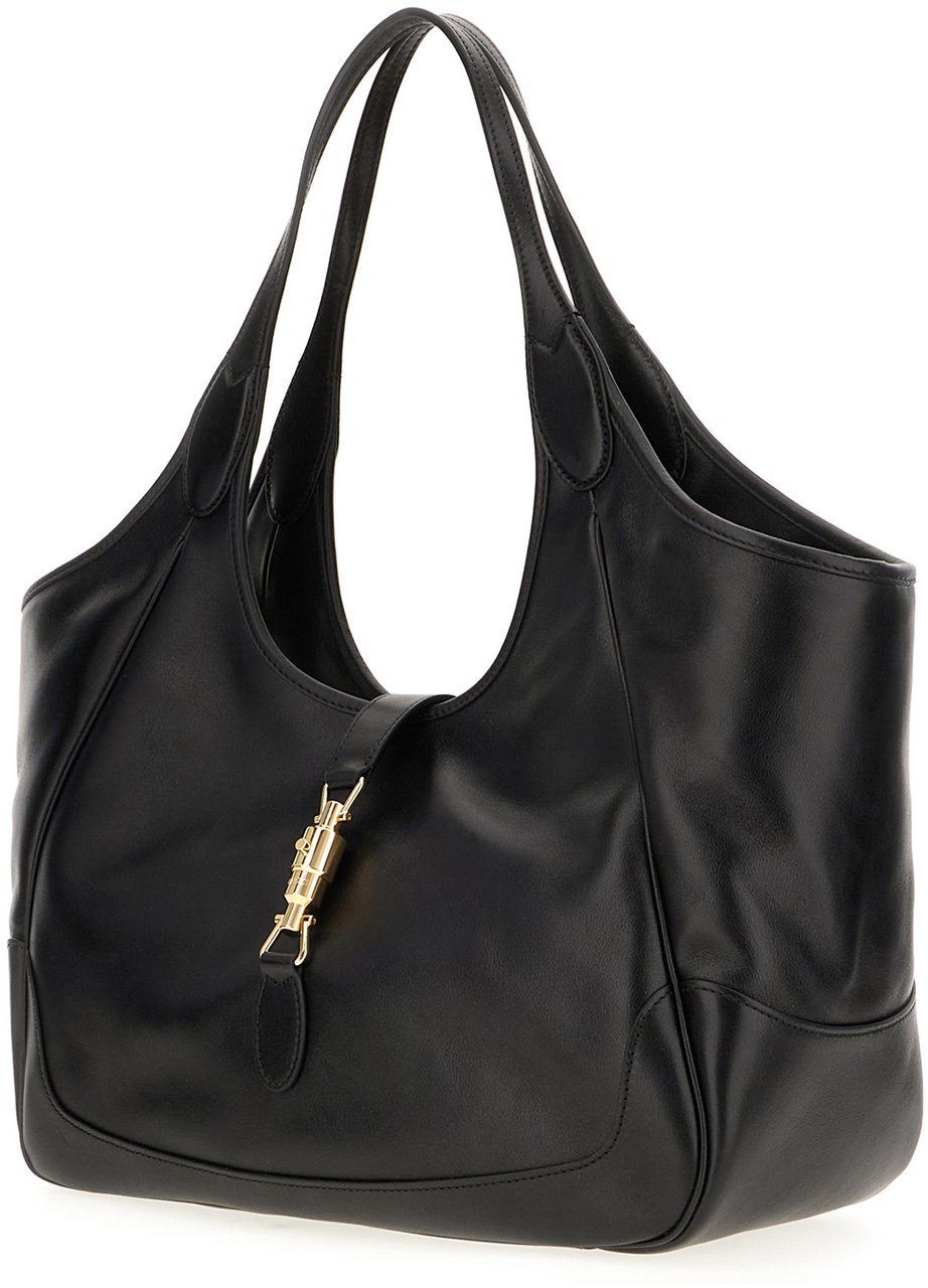 Gucci Black large Mercato shopping bag Zwart