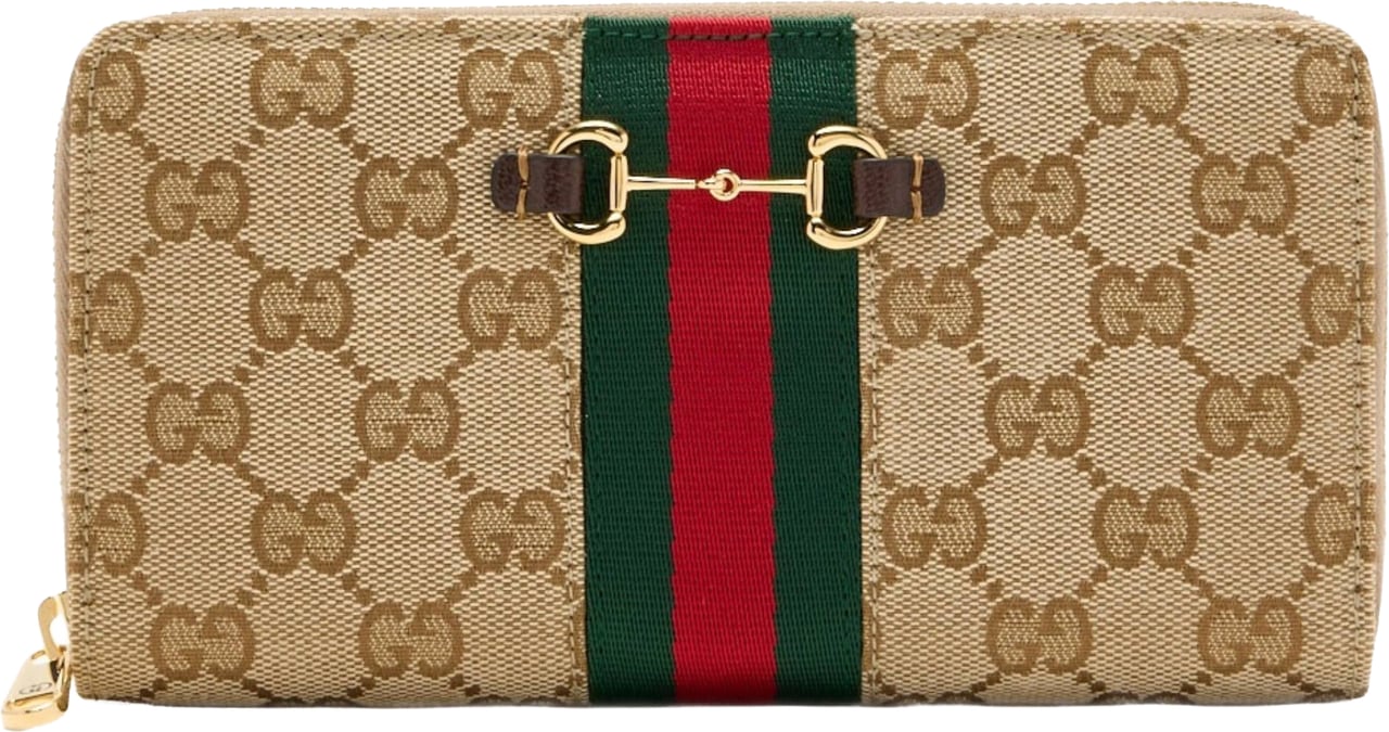 Gucci Beige Wwl Zip-Around Wallet Bruin