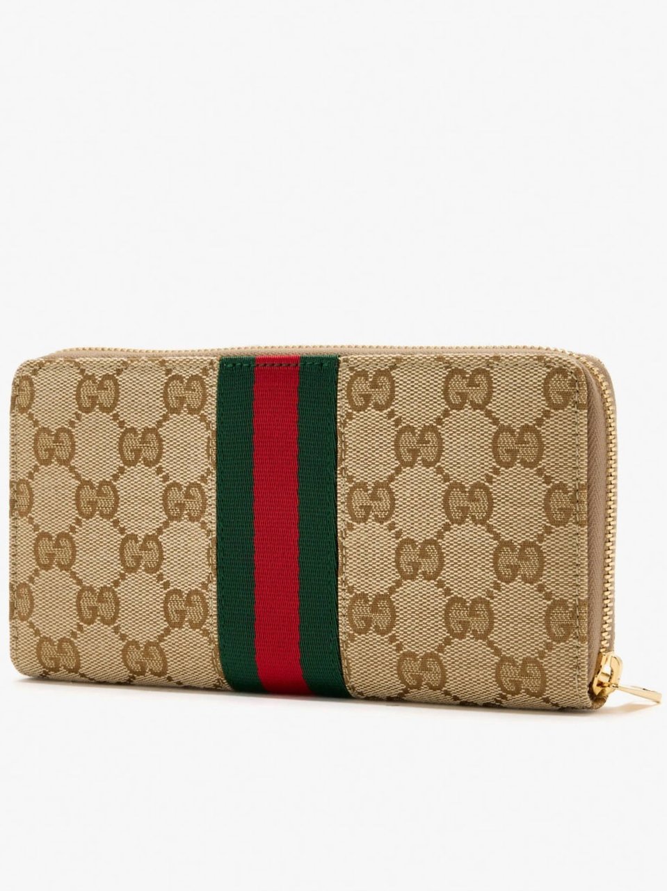 Gucci Beige Wwl Zip-Around Wallet Bruin