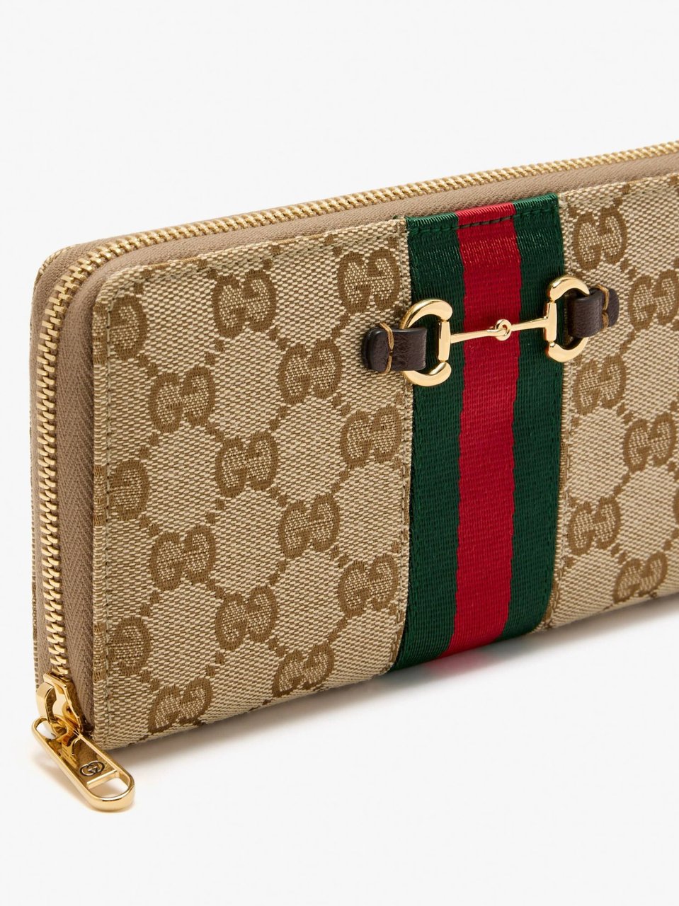 Gucci Beige Wwl Zip-Around Wallet Bruin