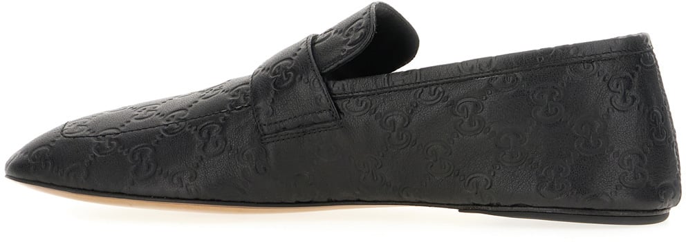 Gucci Gucci Black leather loafers Zwart