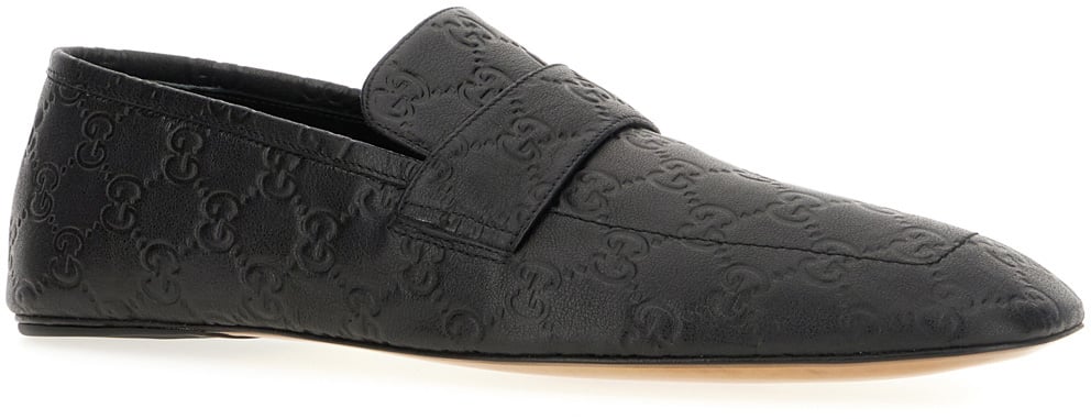 Gucci Gucci Black leather loafers Zwart