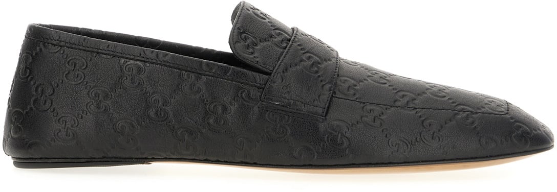 Gucci Gucci Black leather loafers Zwart