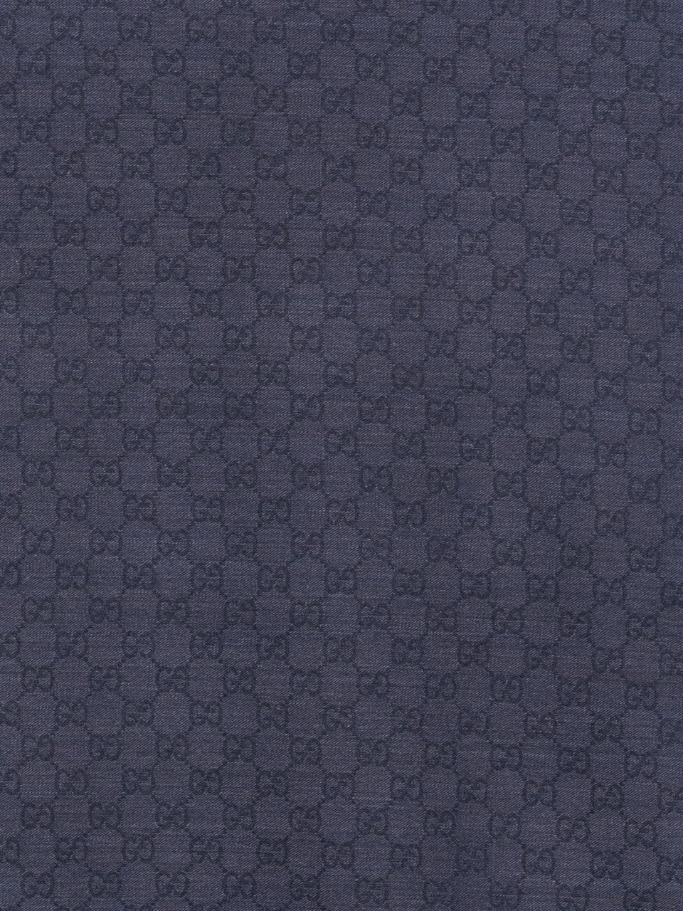 Gucci Blue Monogram Repeating Pattern Rectangular Scarf Blauw