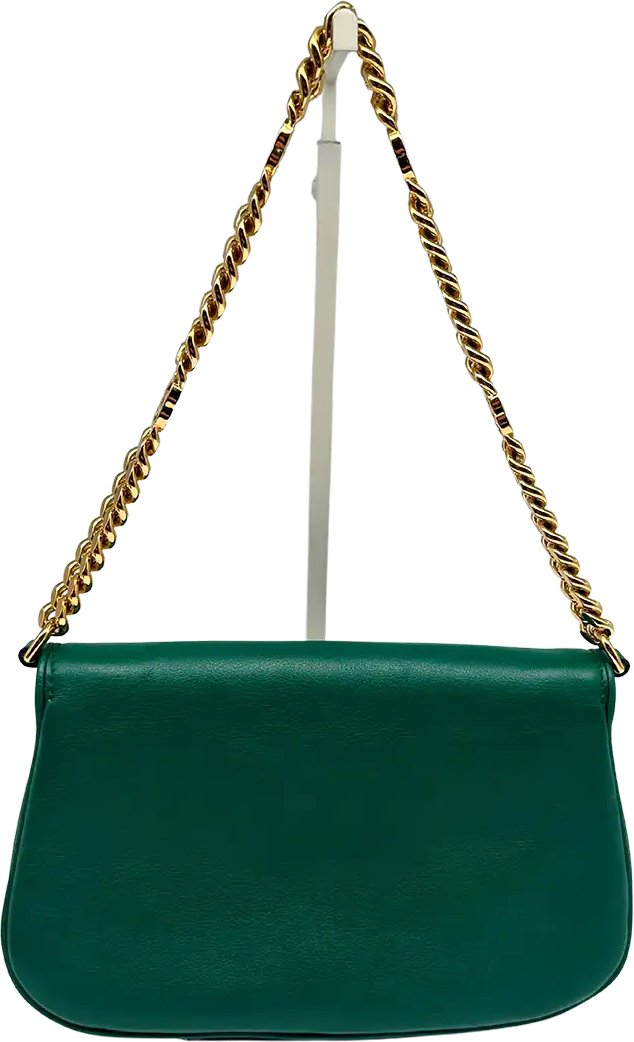 Gucci Gucci Blondie small green leather interlocking G handbag / very good Groen
