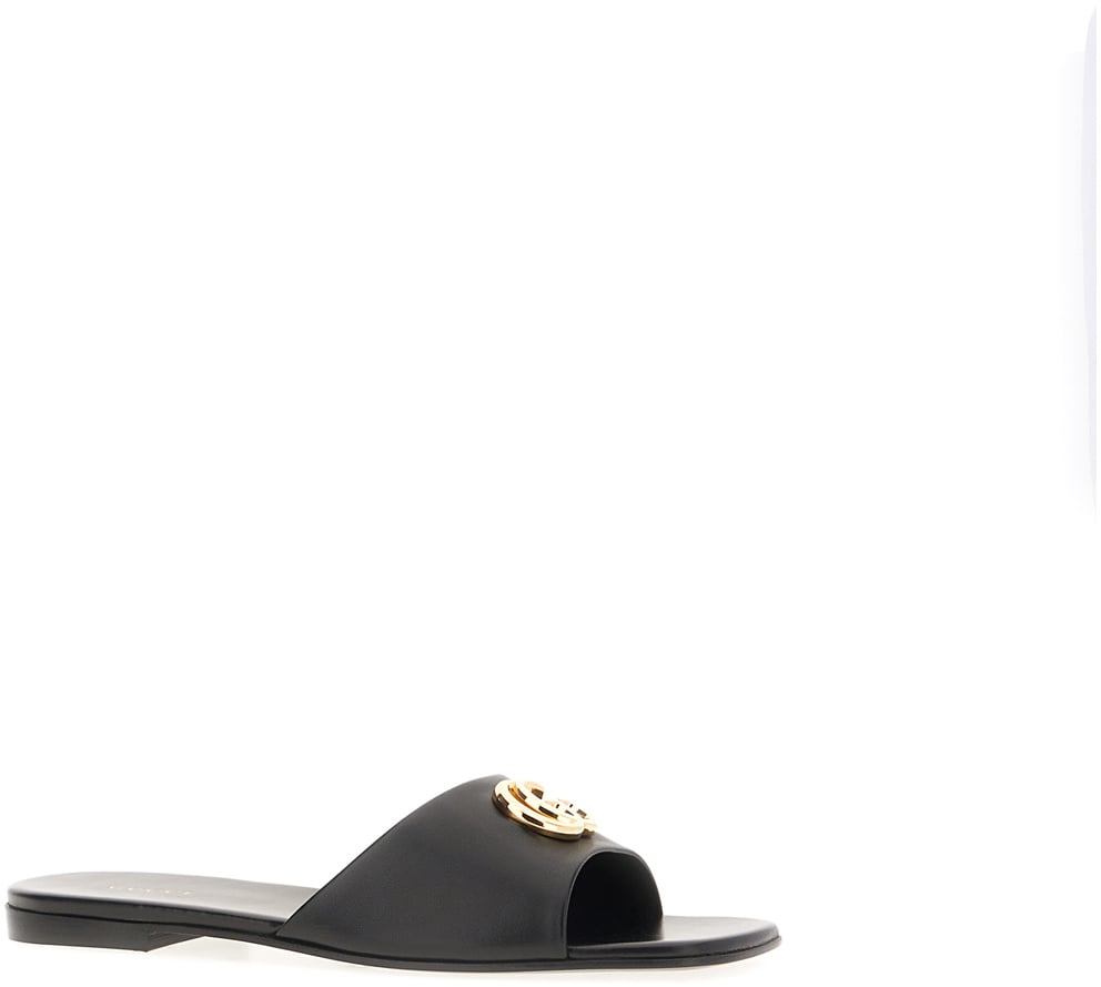 Gucci Black nappa leather slippers Divers