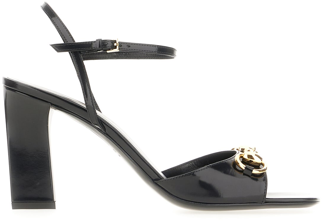 Gucci Black leather sandals Zwart