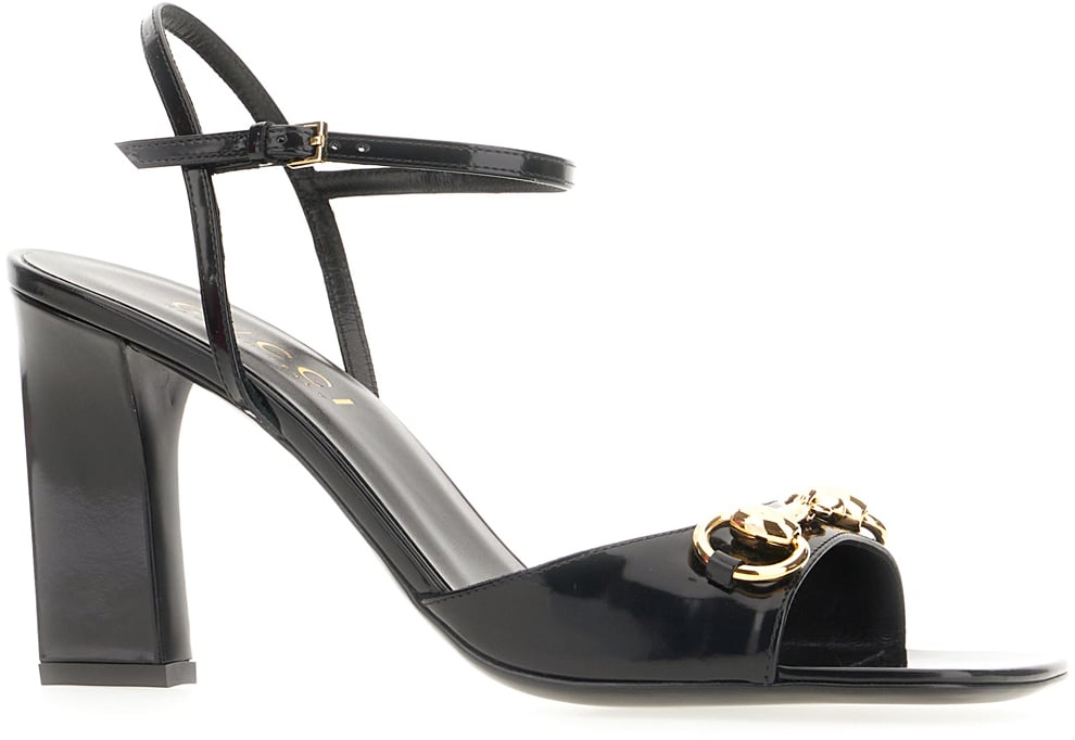 Gucci Black leather sandals Zwart