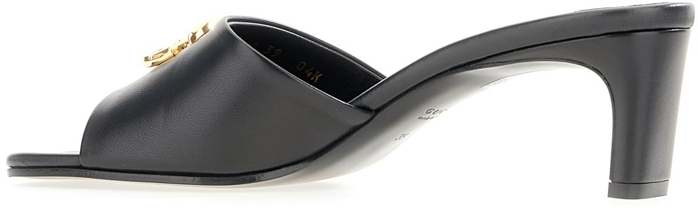 Gucci Black nappa leather mules Zwart