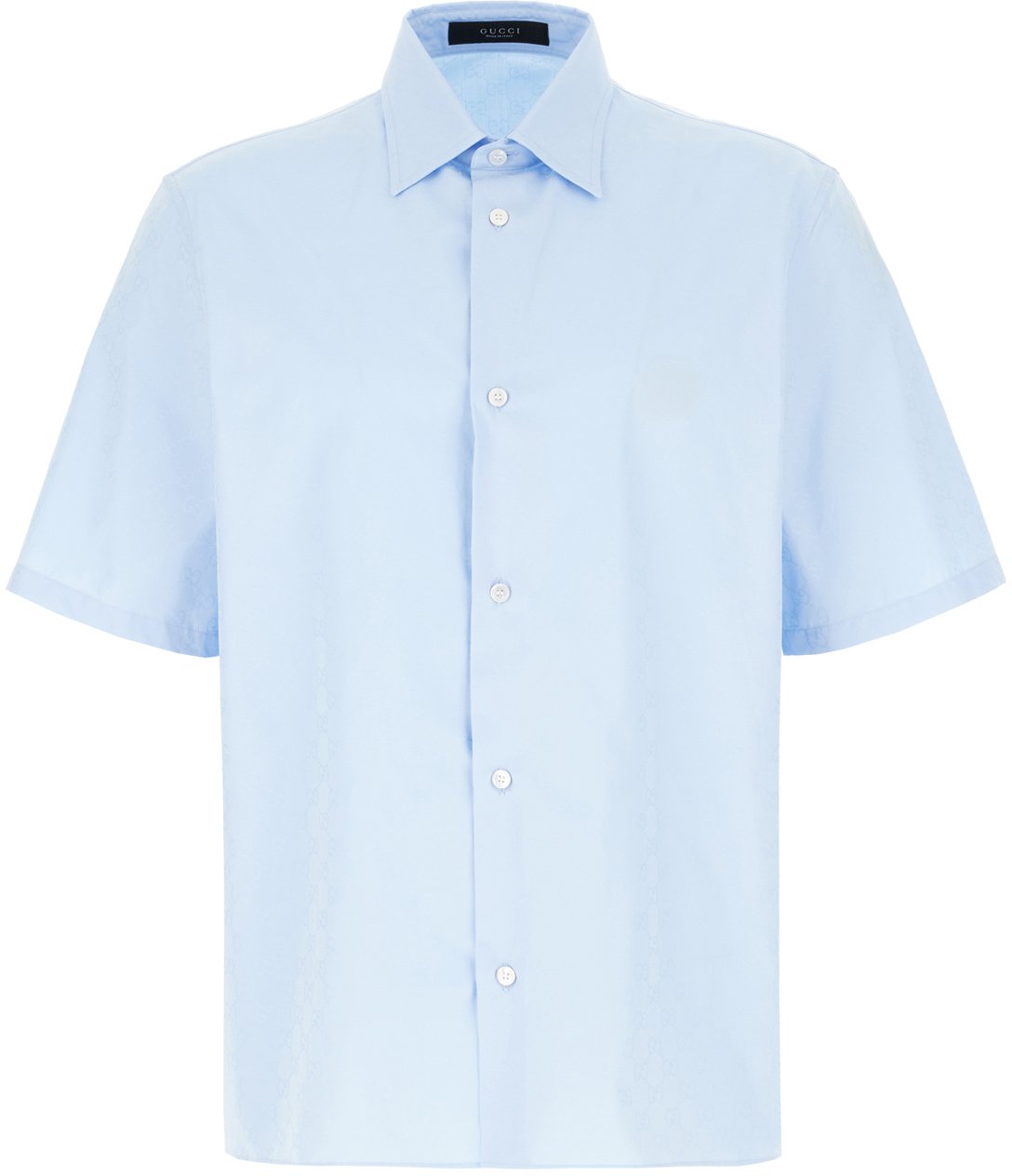 Gucci Light blue poplin shirt Lichtblauw