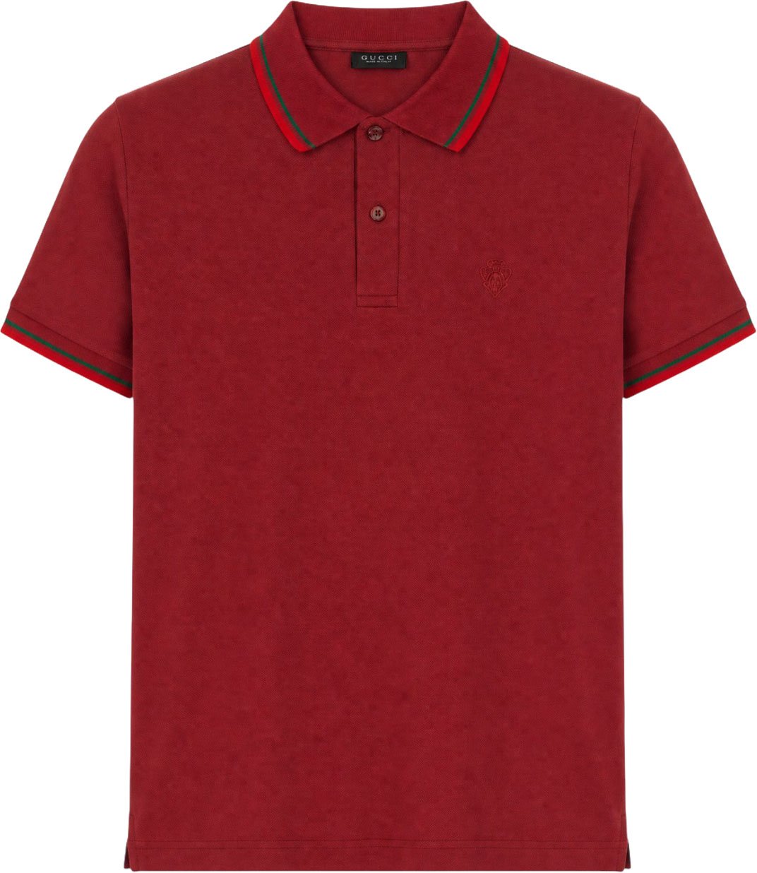 Gucci Bordeaux piquet polo shirt Rood