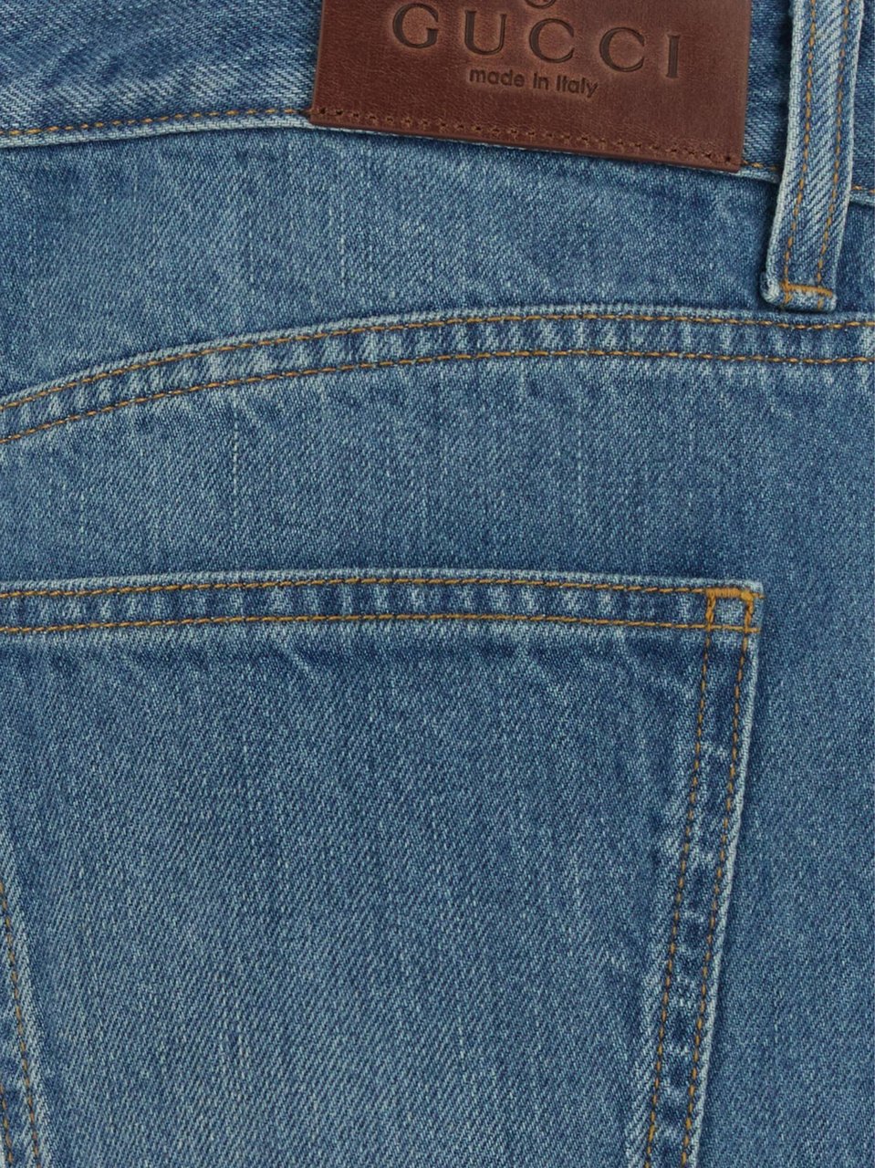 Gucci Blue Low Straight Denim Pants Groen