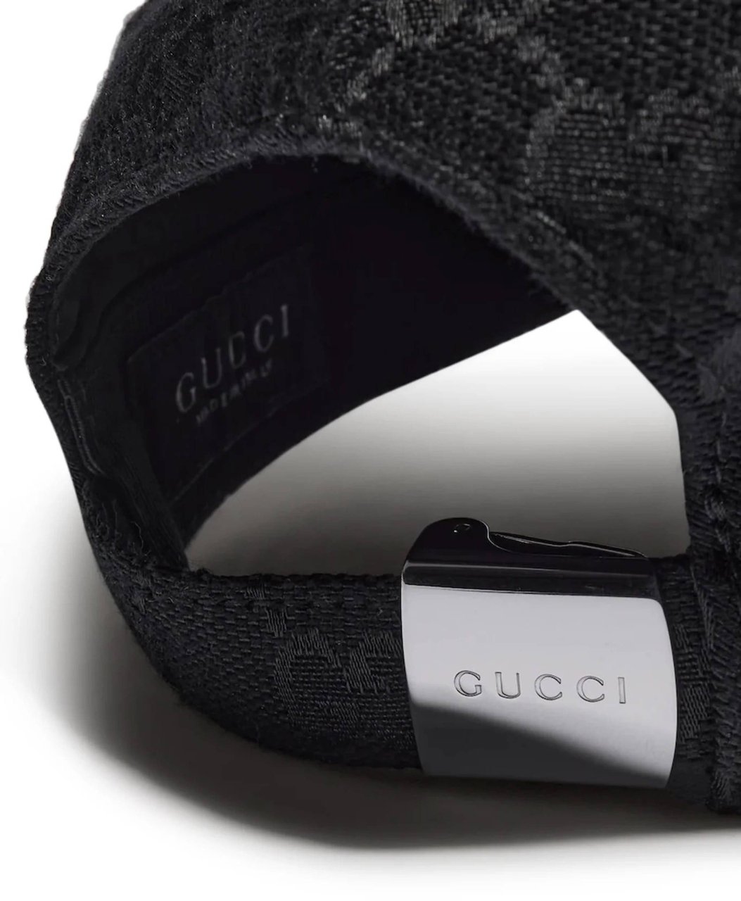 Gucci Black Hat Monogram Baseball Cap Zwart