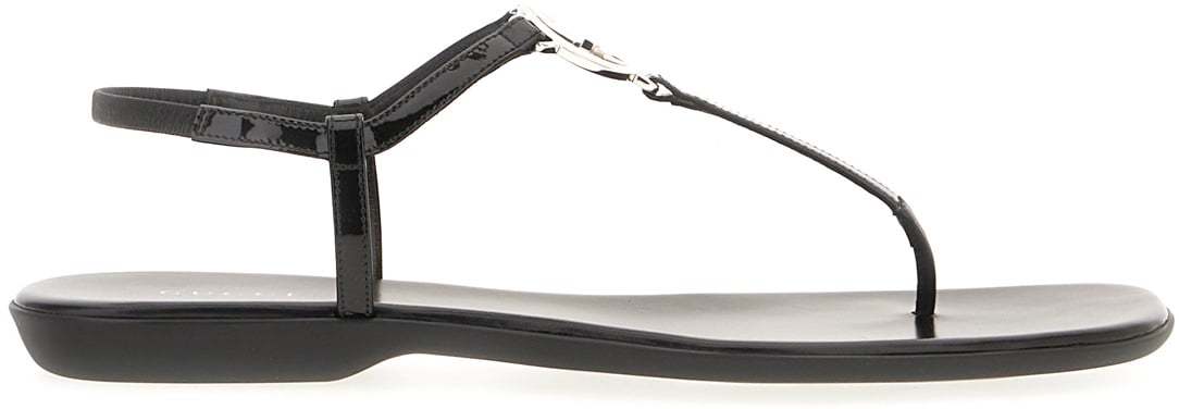 Gucci Black leather sandals Zwart