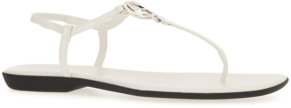 Gucci White leather sandals Wit