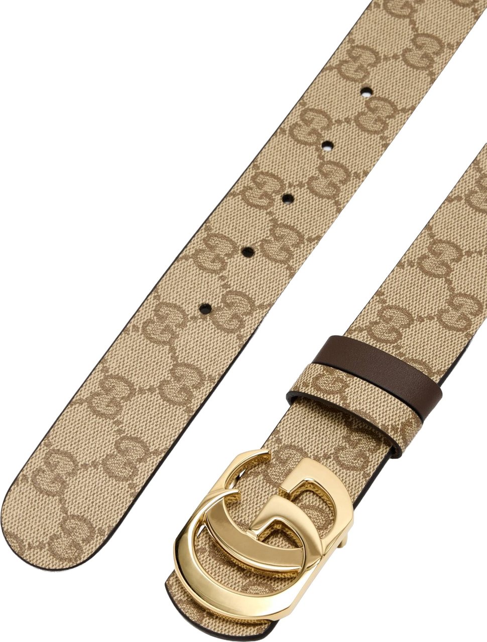 Gucci Beige Belt W.35 Canvas Accessory Bruin