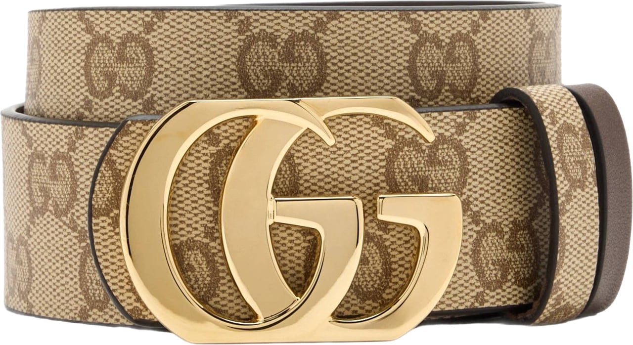 Gucci Beige Belt W.35 Canvas Accessory Bruin