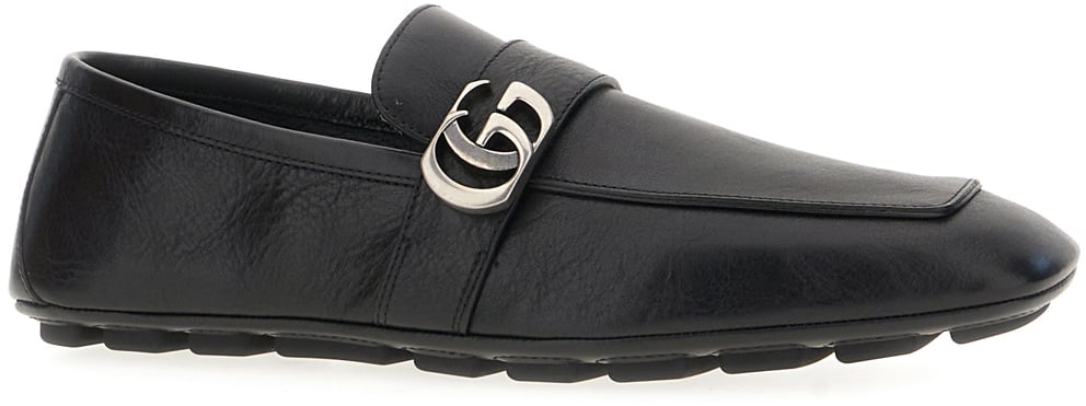 Gucci Black leather loaffers Zwart