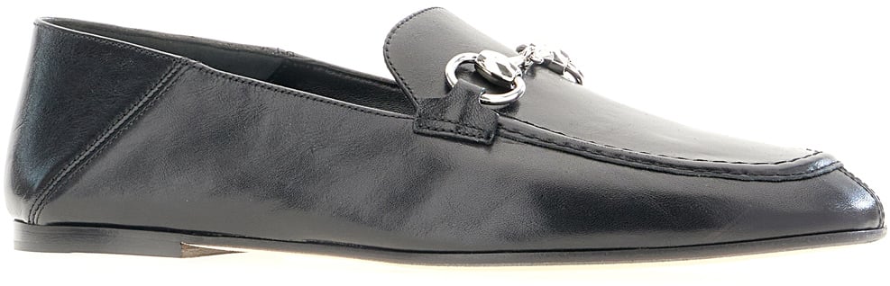Gucci Black leather loafers Zwart