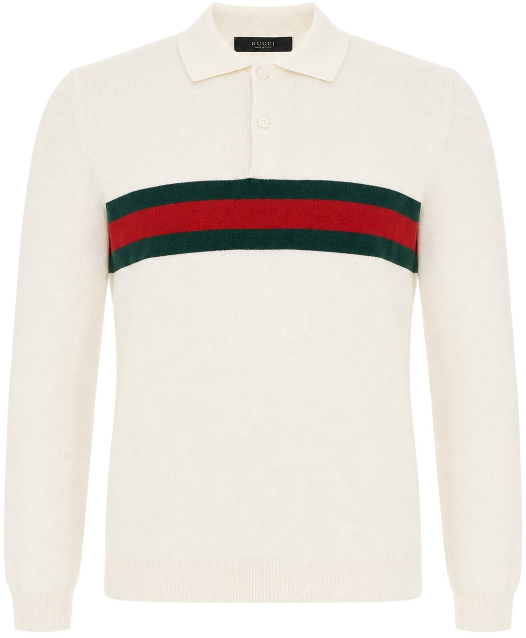 Gucci Ivory cashmere polo shirt Neutraal