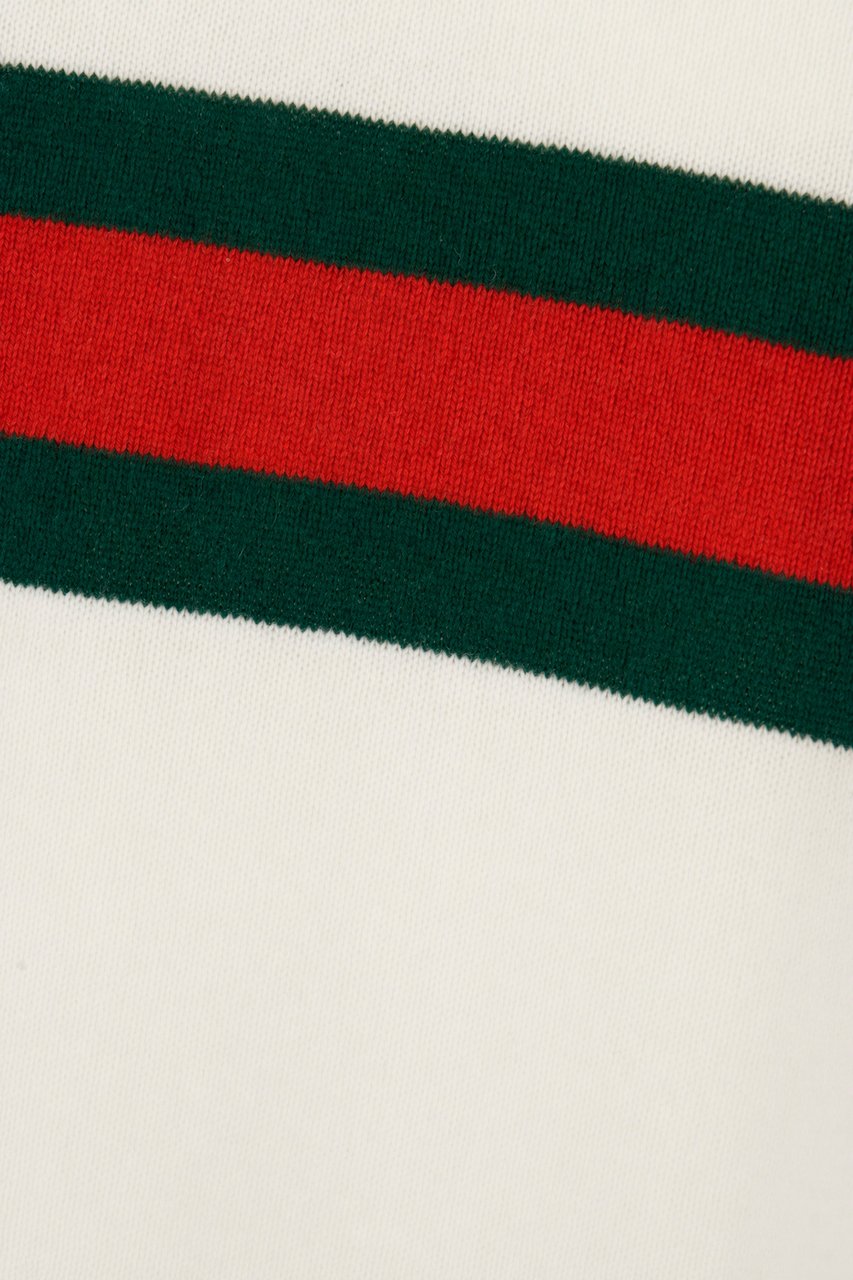 Gucci Ivory cashmere polo shirt Neutraal