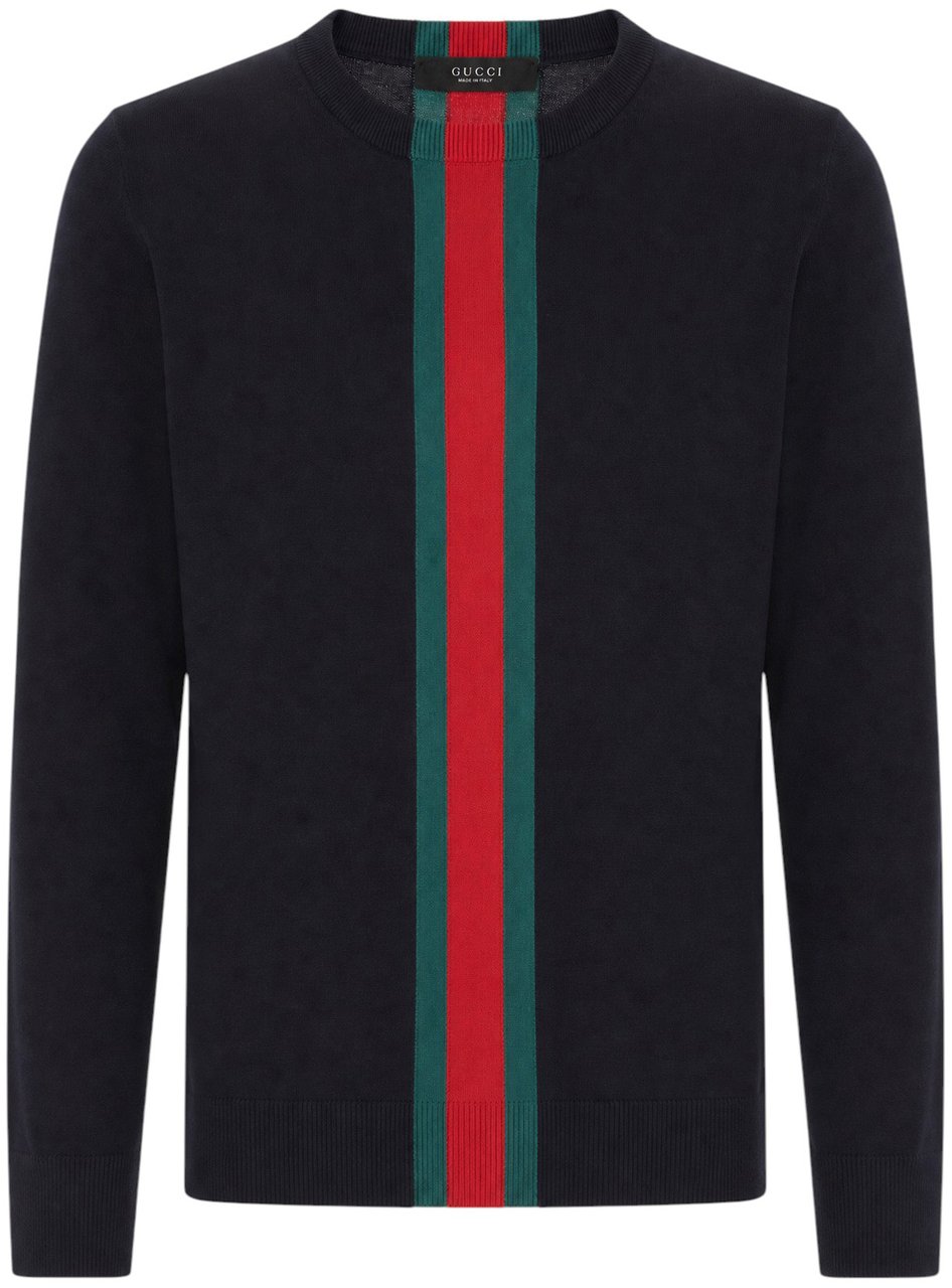 Gucci Midnight blue cotton sweater Blauw