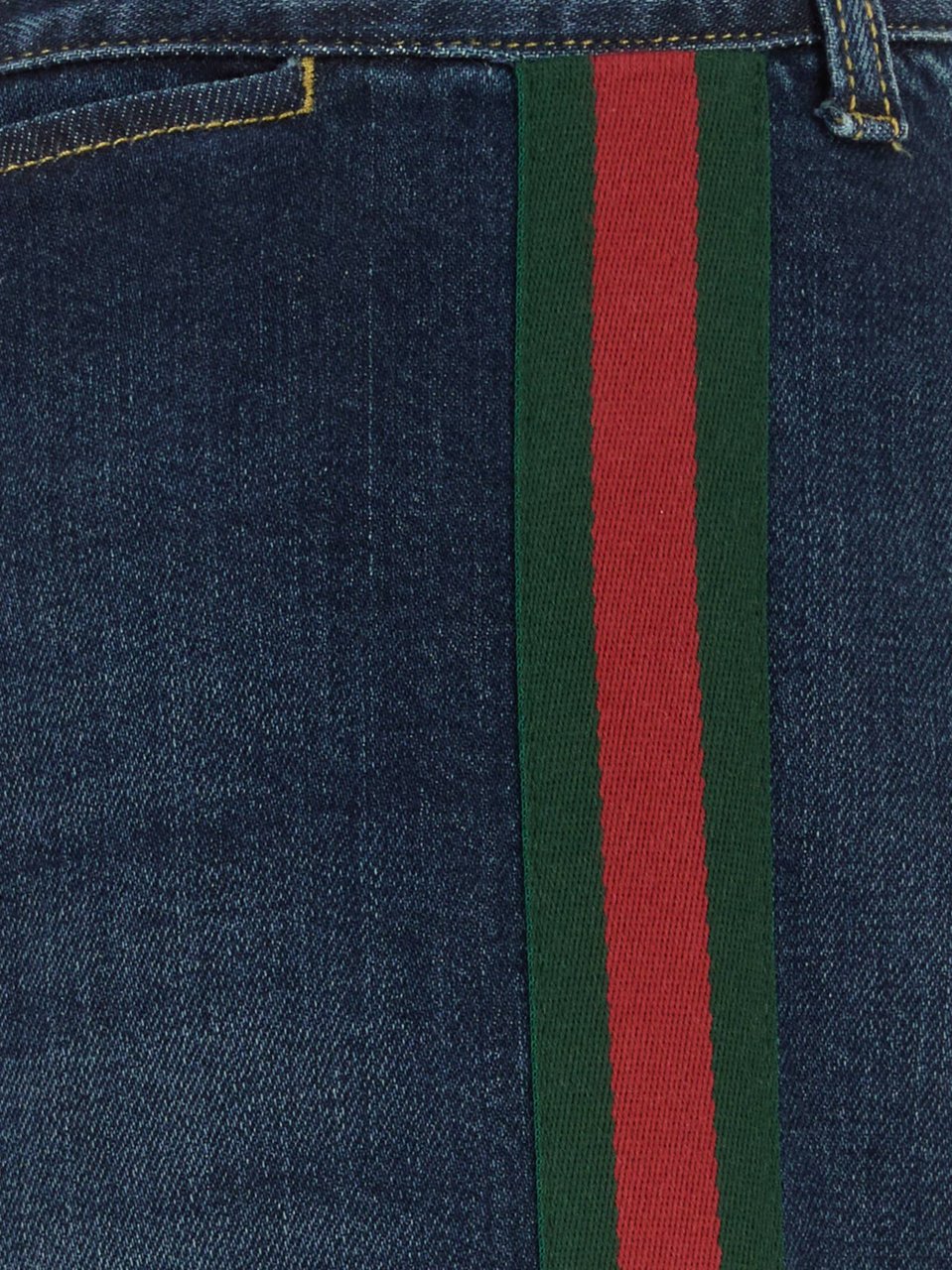 Gucci Blue Pant Flared Denim Trousers Blauw