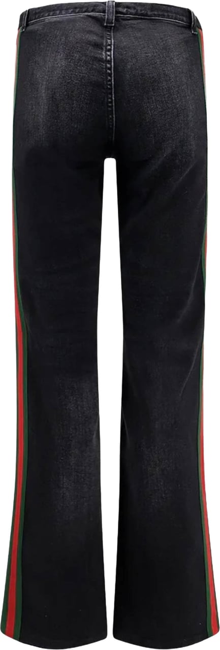 Gucci Black Pant Straight Fit Trousers Zwart