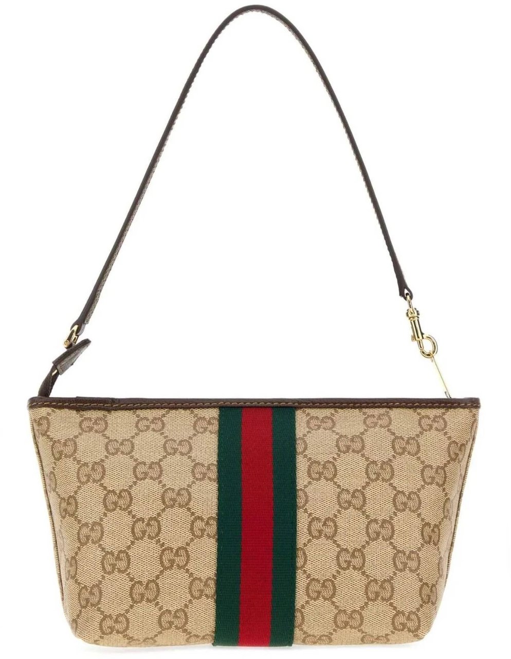 Gucci Beige Pouch GG Canvas Bag Neutraal